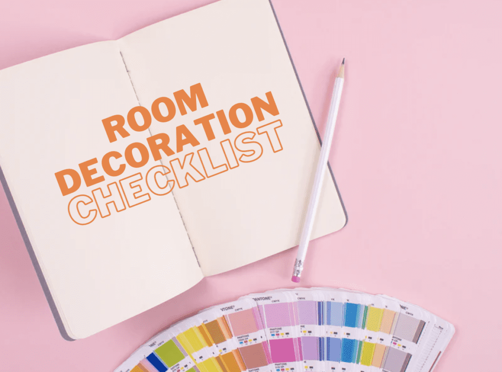 room decoration checklist downloadable