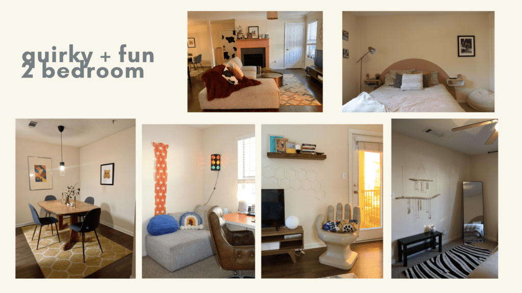 quirky + fun 2 beedroom