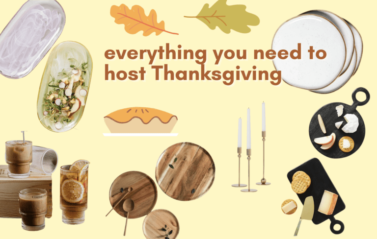 thanksgiving entertaining staple pieces - assortment of entertaining pieces featured in the post
