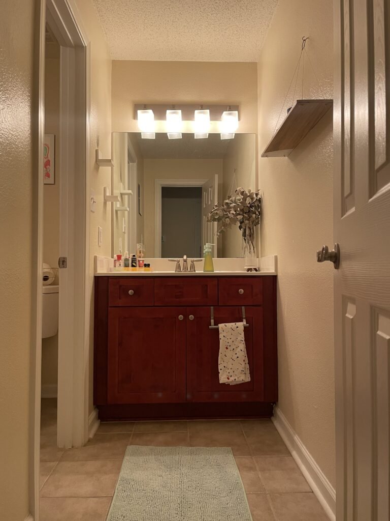 Overview of bathroom makeover
