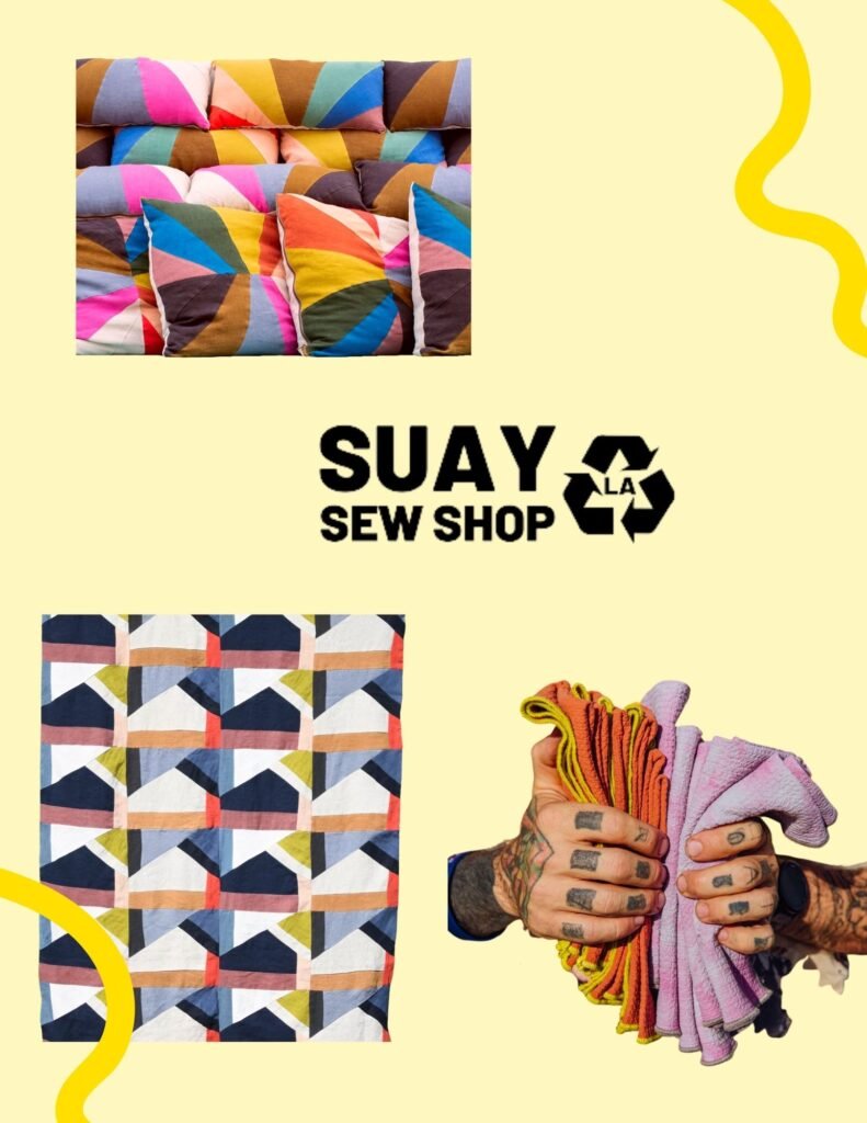 SUAY sew shop sustainable textile brand that repurposes deadstock