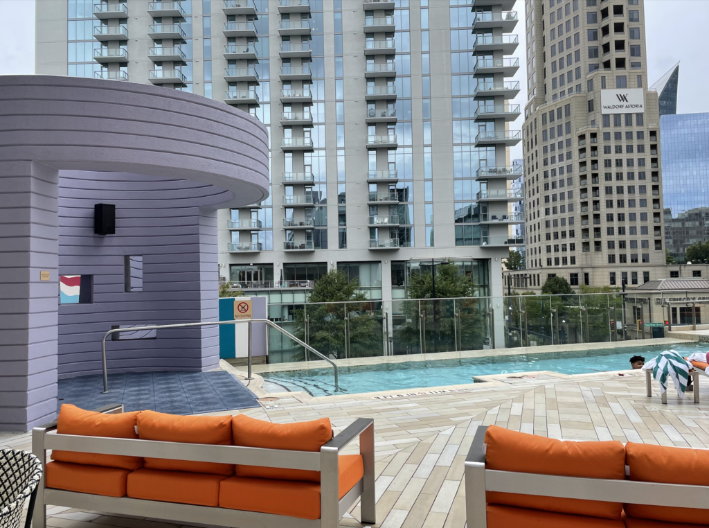 The rooftop pool at the Colee hotel in Buckhead Atlanta