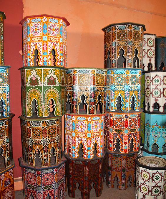 Moroccan stools - travel like an interior designer