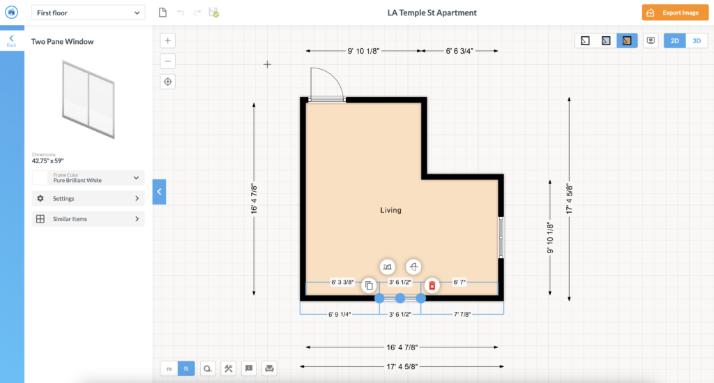 Floorplanner digital design tool interface